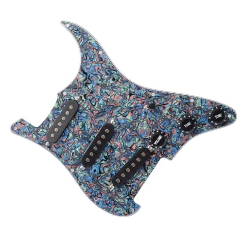 Standard-Pickguard-Tonabnehmer SSS E-Gitarren-Schlagbrett-Tonabnehmer, exquisites und langlebiges Frontcover-Gitarrenteile-Set (Color : 6)