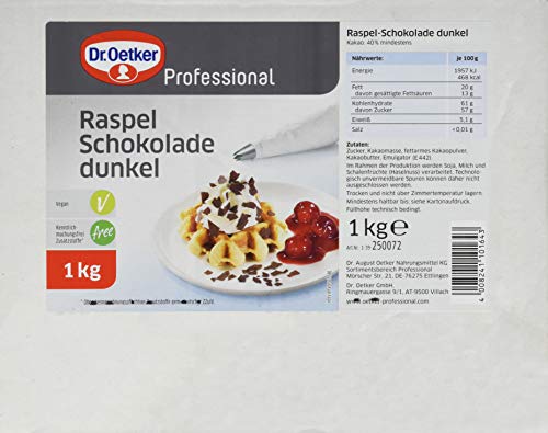 Dr. Oetker Professional Raspel-Schokolade, 1 kg Packung