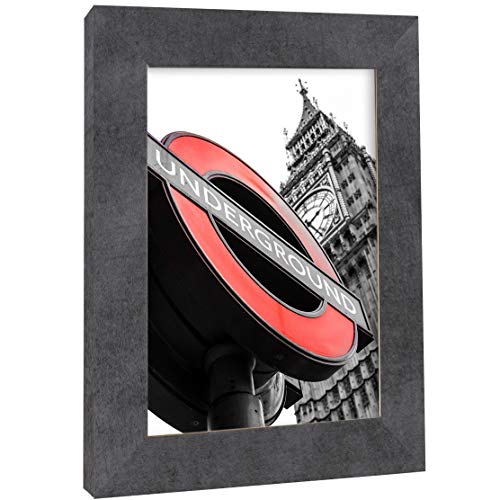 Bilderrahmen Fotorahmen 48x68 cm Beton bilderrahmen zum aufhängen MDF picture frames Farbe und 40 verschiedene Größen wählbar ohne Passepartout Rahmen London