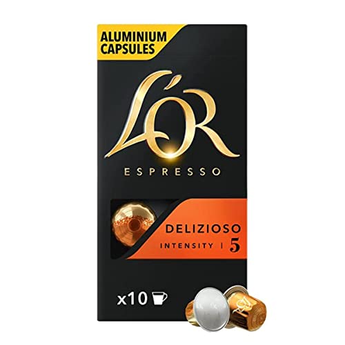 L'Or - Espresso Café Delizioso Intensity 5 - 10 Aluminiumkapseln kompatibel mit Nespresso-Maschinen