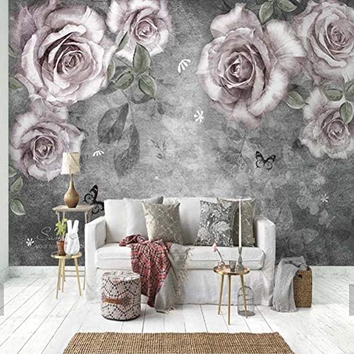 Ölgemälde Rosenlandschaft 3D Tapeten Wanddekoration Fototapete Sofas Wohnzimmer Wandbild Schlafzimmer-350cm×256cm