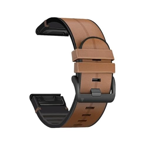 OPKDE Leder-Silikon-Uhrenarmband für Garmin Fenix 5 5X Plus 6 6X Pro Fenix 7X 7 Smart Armband 22 26 mm Quick EasyFit Armbänder, For Instinct 2-S62, Achat