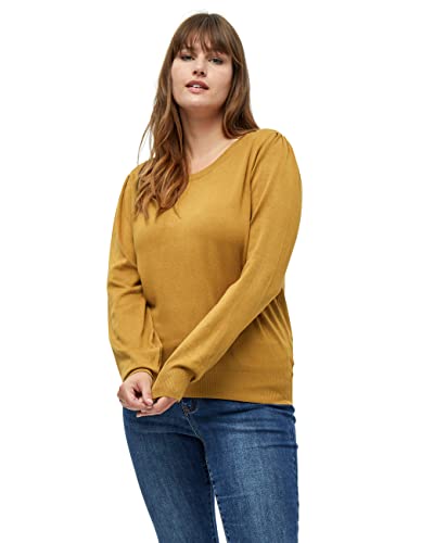 Peppercorn Damen Tana Puff Longsleeve Curve 18 Braun 46