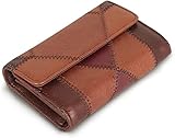 VSULZVNU Damen-Geldbörse aus Leder, kurze Geldbörse, Nähte, Leder, Klappkartenhalter, Retro-Clutch (Farbe: A, Größe: 14 x 10 x 3 cm), A, 14*10*3cm