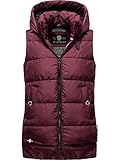 MARIKOO Damen warme Winter Steppwese mit Kapuze Zarinaa Wine Gr. S