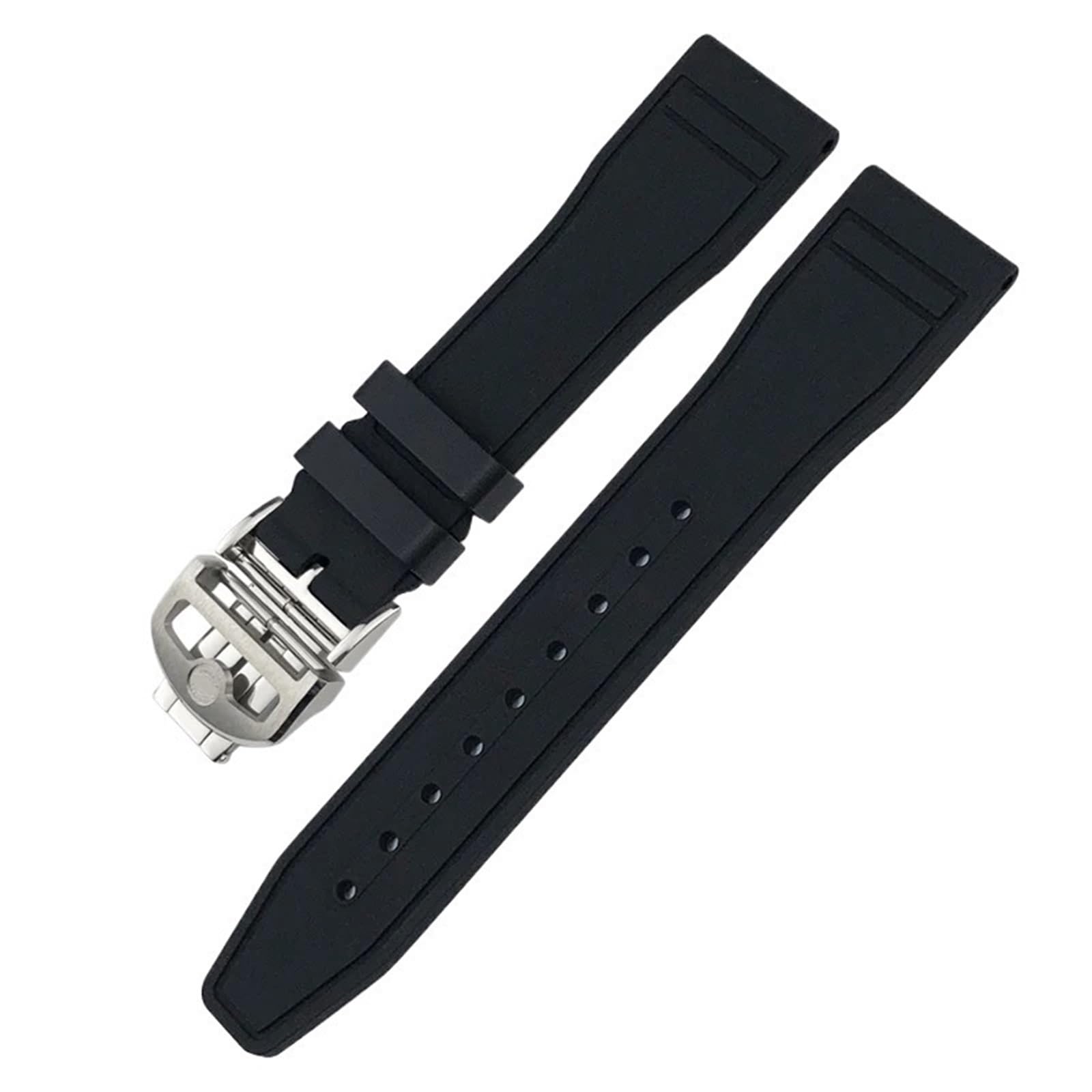 IOTUP 22 mm weiches Fluorkautschuk FKM Uhrenarmbänder 21 mm 20 mm für IWC Big Pilot Portofino Uhrenarmbandwerkzeuge aus Naturkautschuk, 21 mm, Achat