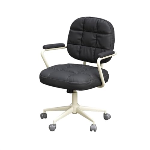 TBSZCM Arbeitsstuhl, Bürostuhl, ergonomischer Stuhl mit Rollen, kleiner moderner Chefsessel aus Leder für Büro, Besprechungszimmer, Arbeitszimmer, Gaming-Stühle Run forward