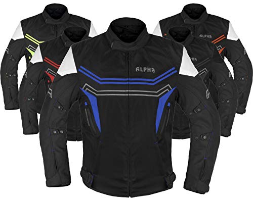 Jayefo Alpha wasserdichte Motorradjacke für Männer – Dualsport Motorradrüstung mit hoher Sichtbarkeit | CE-geprüfte Motorrad-Rüstungsjacken