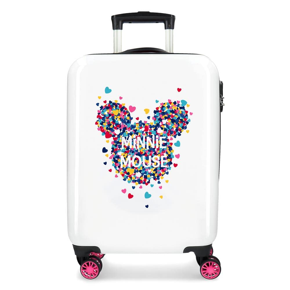 Disney Minnie Magic Cabin Luggage Pink 38x55x20 cm Starres ABS seitliches Zahlenschloss 33L 2,8kgs 4 Doppelräder Handgepäck