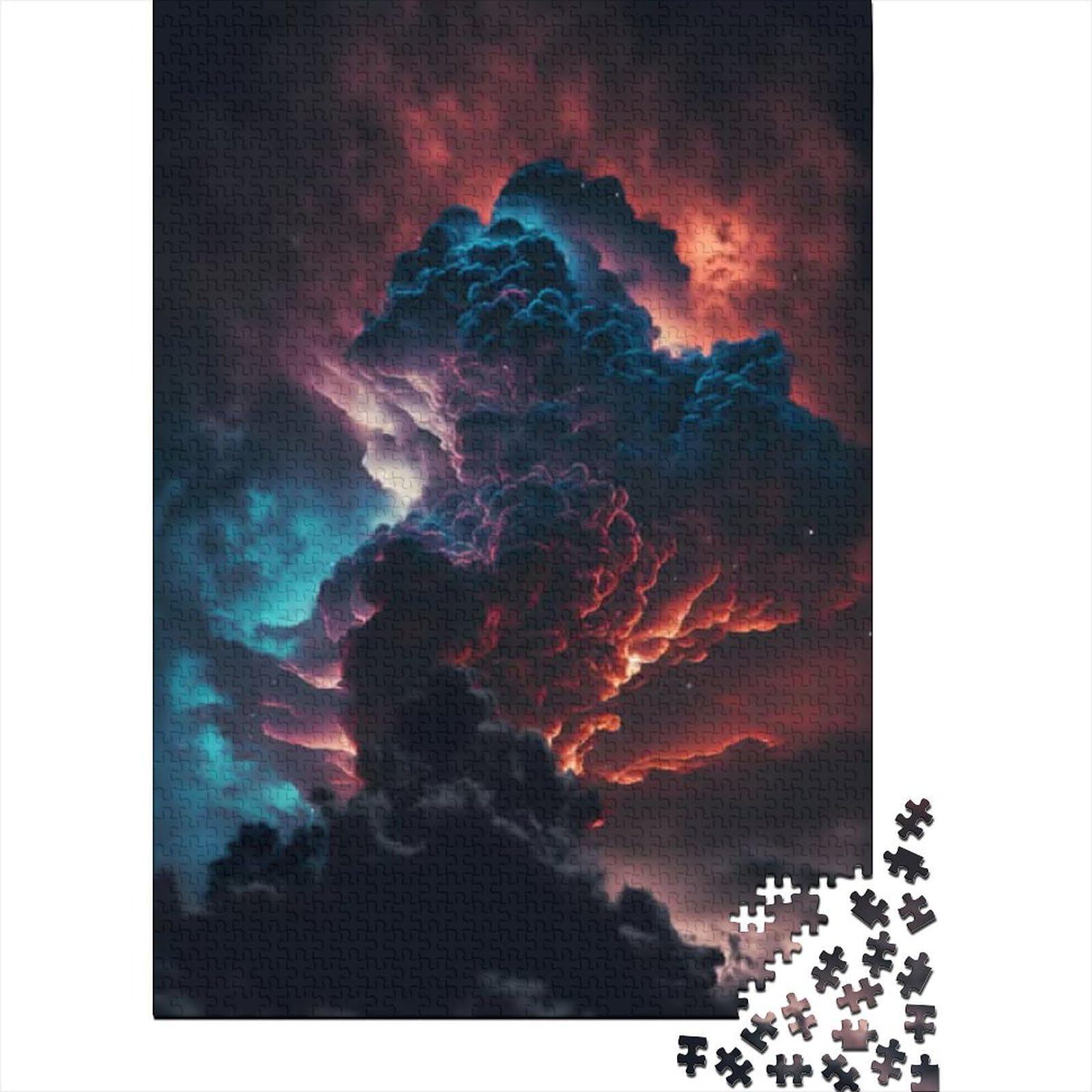 Cloud Symphony 1000-Teile-Puzzle für Erwachsene, Holzpuzzles ganze Familie und die (Größe 75 x 50 cm)