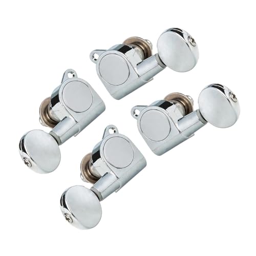 Strings Tuning Pegs Mechaniken Für Gitarre 4-saitige Gitarrenkopf-Ukulele-Teile, langlebiger Stimmnagel-Saiten-Tuner 2L2R (Color : 1 SET)