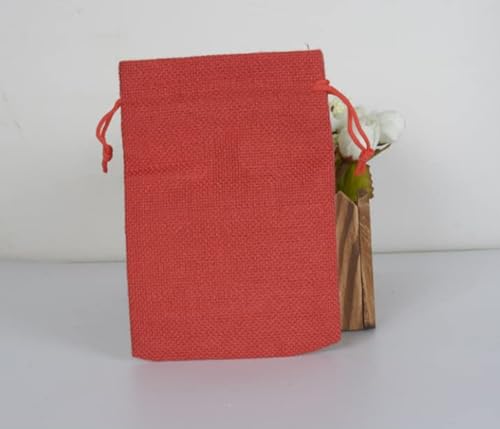 Stoffbeutel mit Kordelzug Sackleinen Taschen mit Kordelzug Jute Schmuck Beutel Packung Lagerung Mini Säcke Geschenk Tasche für Hochzeitsfeier Geburtstagsdusche Jutebeutel Geschenktüten mit Kordelzug (