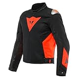 Dainese - Energyca Air Tex Jacket, Cordura Motorradjacke Herren, Abriebfeste Motorrad Jacke mit Winddichtem Futter, Atmungsaktive Jacke mit Austauschbarem Schulterschutz, Schwarz/Rot