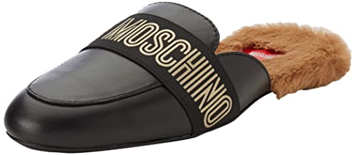 Love Moschino Damen Scarpad.splippers Vitello Pantoletten, Schwarz, 39 EU