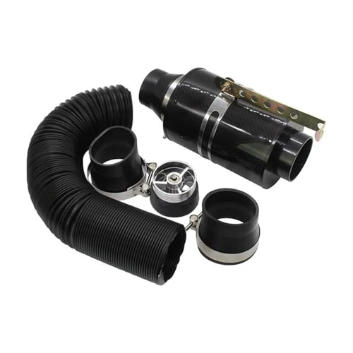 Induktion Schlauch Kit Universal Racing Carbon Fiber Cold Feed Induction Kit Carbon Fiber Air Ansaugkit Luftfilterkasten Mit Lüfter Auto Luftansaug