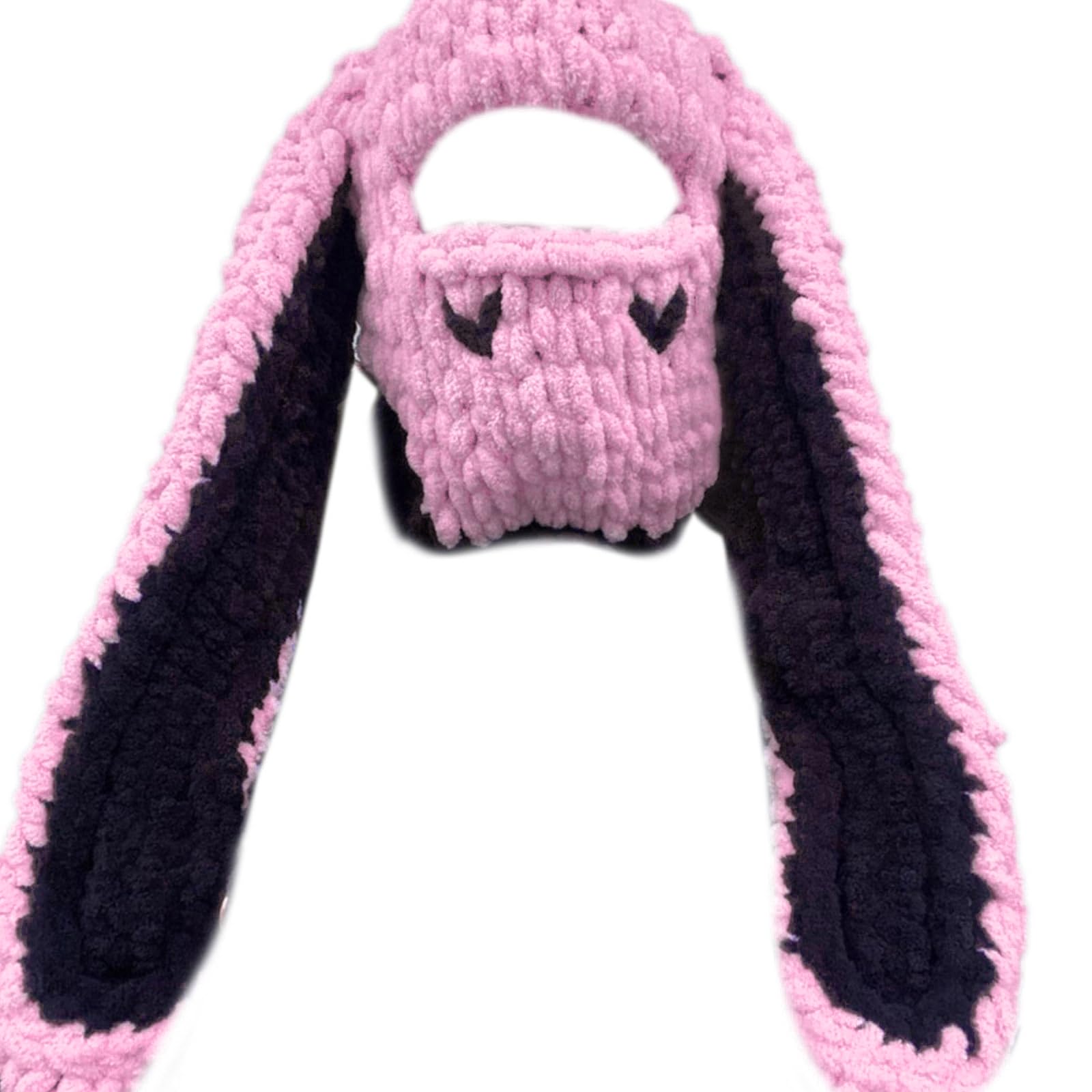 Eladcncmc Strickmütze mit Gesichtsmaske, atmungsaktiv, Kopfbedeckung für Damen, Kopfschmuck, Erwachsene, Cosplay, Kostüm, Neujahr, Kopfbedeckung