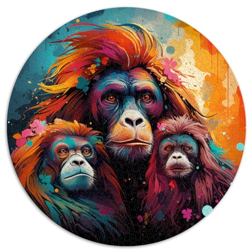 Puzzle Orang-Utan-Familie, 1000 Teile, Premium-Puzzle, 67,5 x 67,5 cm, Lernpuzzlespiel für Geburtstag, Weihnachten, Spielzeug, Denkspiel