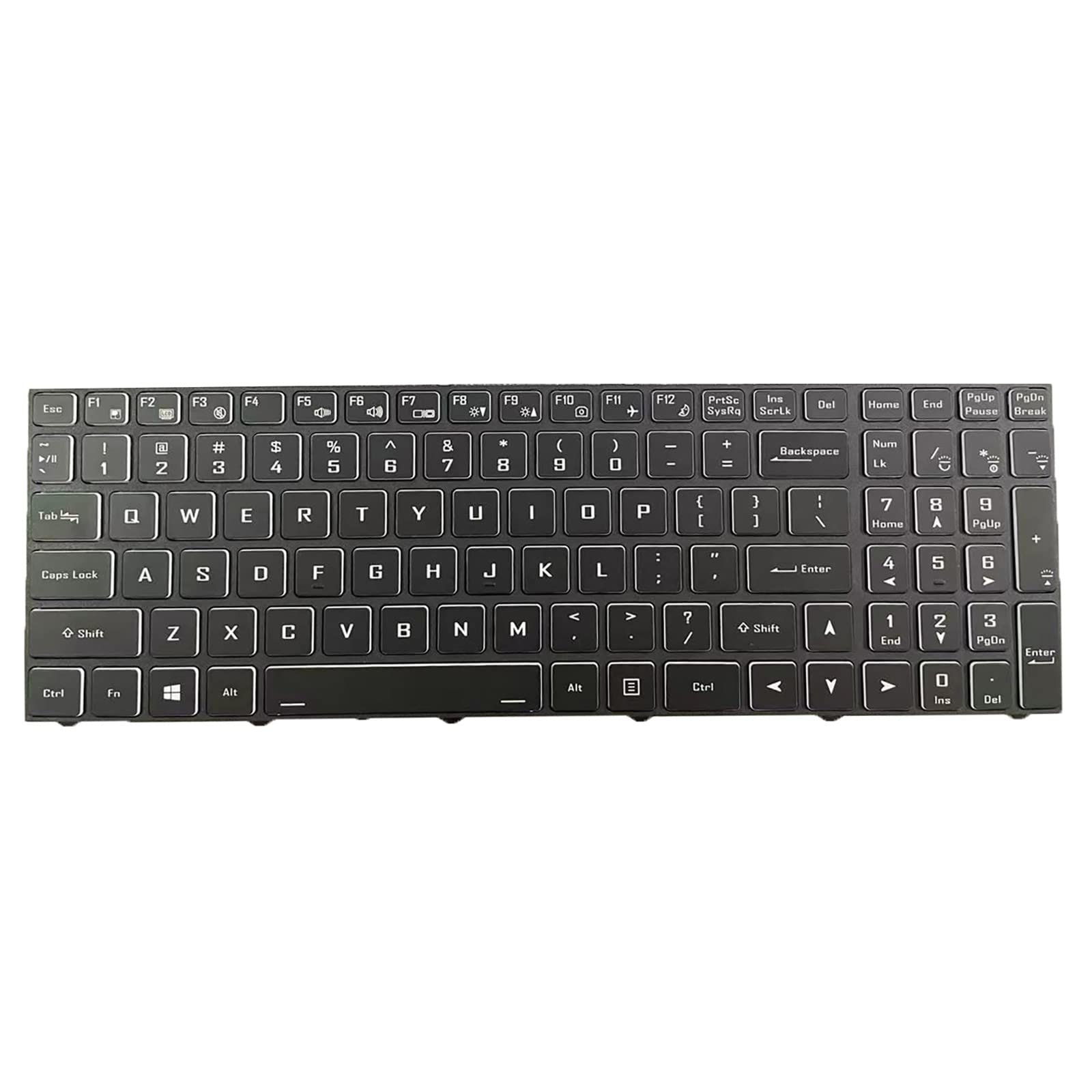 Bydezcon Tastatur mit Hintergrundbeleuchtung für Hasee ZX8 TX6 GX9 Z7 CT7NA ZX6 CT5DA ZX7 CT5DA Laptop-Tastatur Hasee Laptop