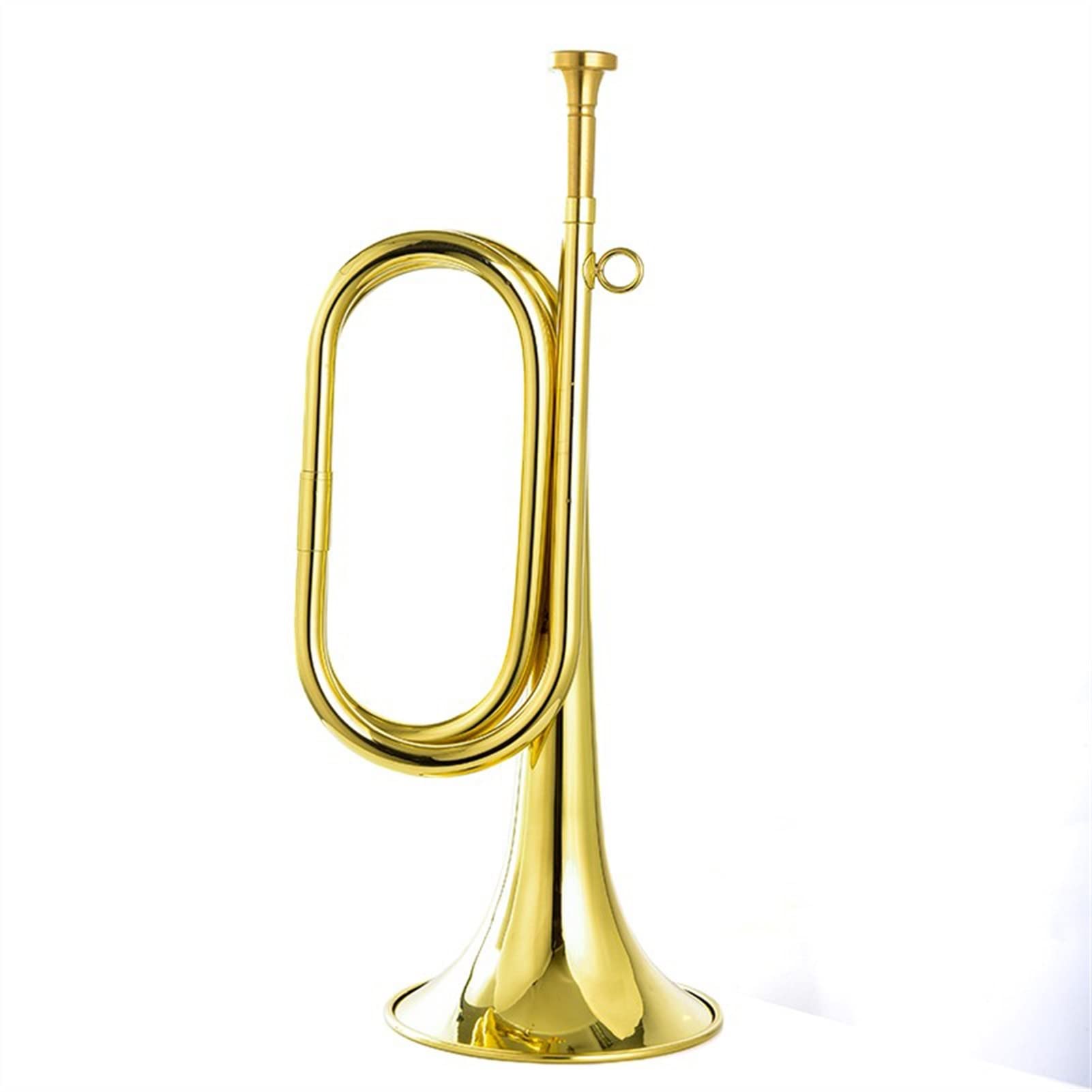 Kleiner Schritt Notfallanordnung Nummern Alte Hornband Trompete Exquisite Handwerkskunst Musikinstrument Messing Horn