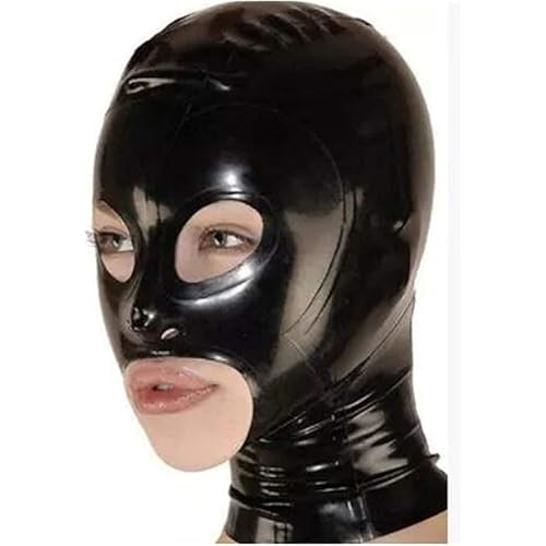 MAUXpIAO 100% Latex Maske Gummi SM Fetisch Bondage Maske Erotische Cosplay﻿ Maske Latex Liebhaber translucent/A/A