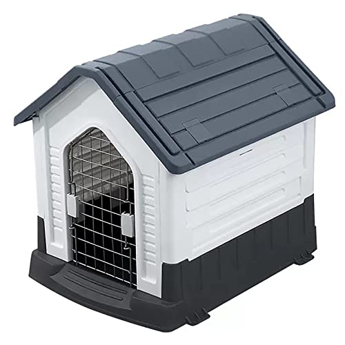 Katzenhaus Outdoor Winterfest, Katzenhaus Outdoor, Wildkatzenhaus mit Tür, Hundehütte Outdoor Winterfest, Hundehütten for Große Hunde Draußen ( Color : Gray , Size : M )