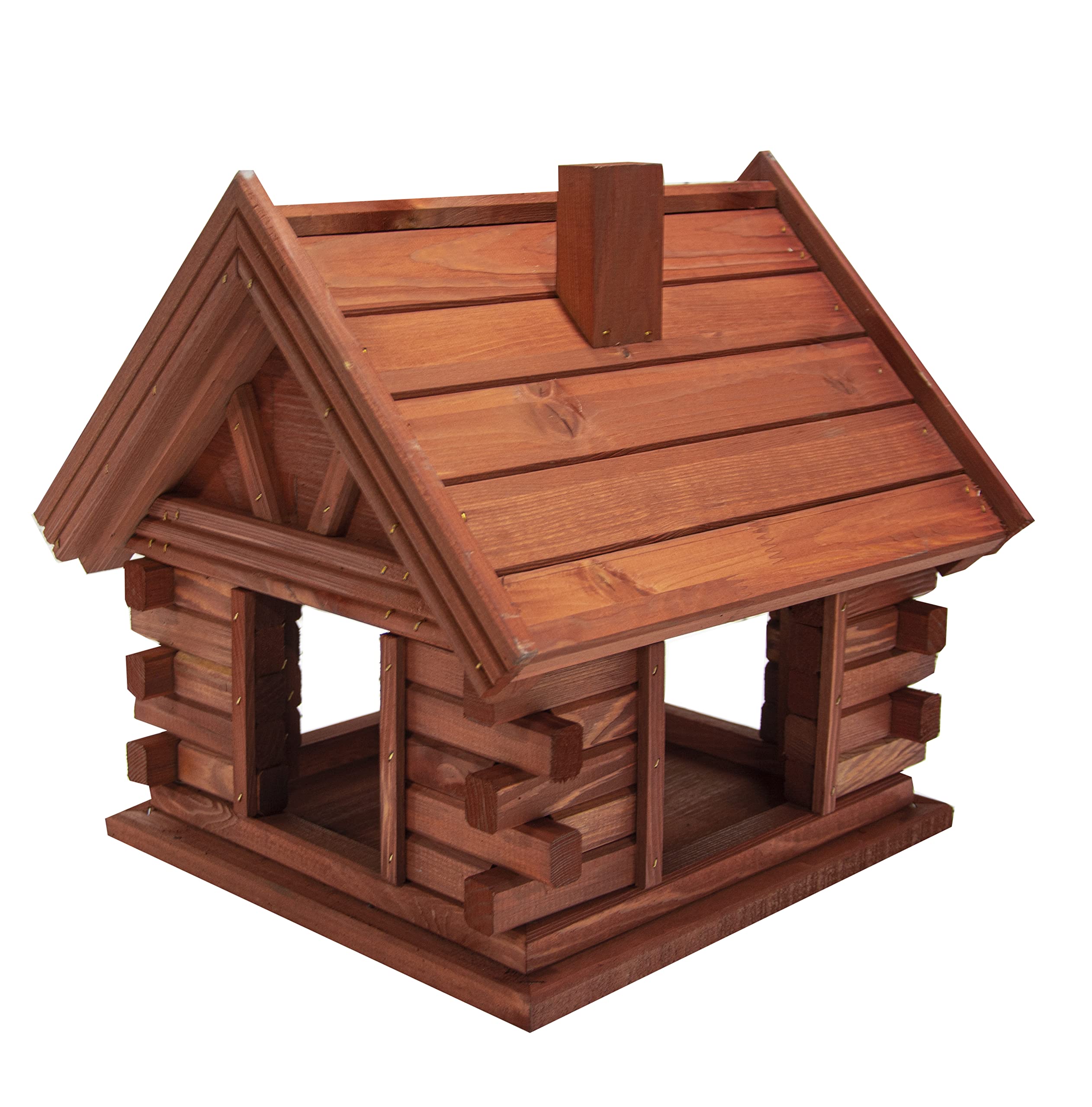 Vogelhaus zum Aufhängen - Vogelfutterhaus ohne Ständer - Futterhaus für Vögel - Vogelhäuser aus Holz - robuster Vogelhäuschen für Garten und Balkon - 40x38x38 cm