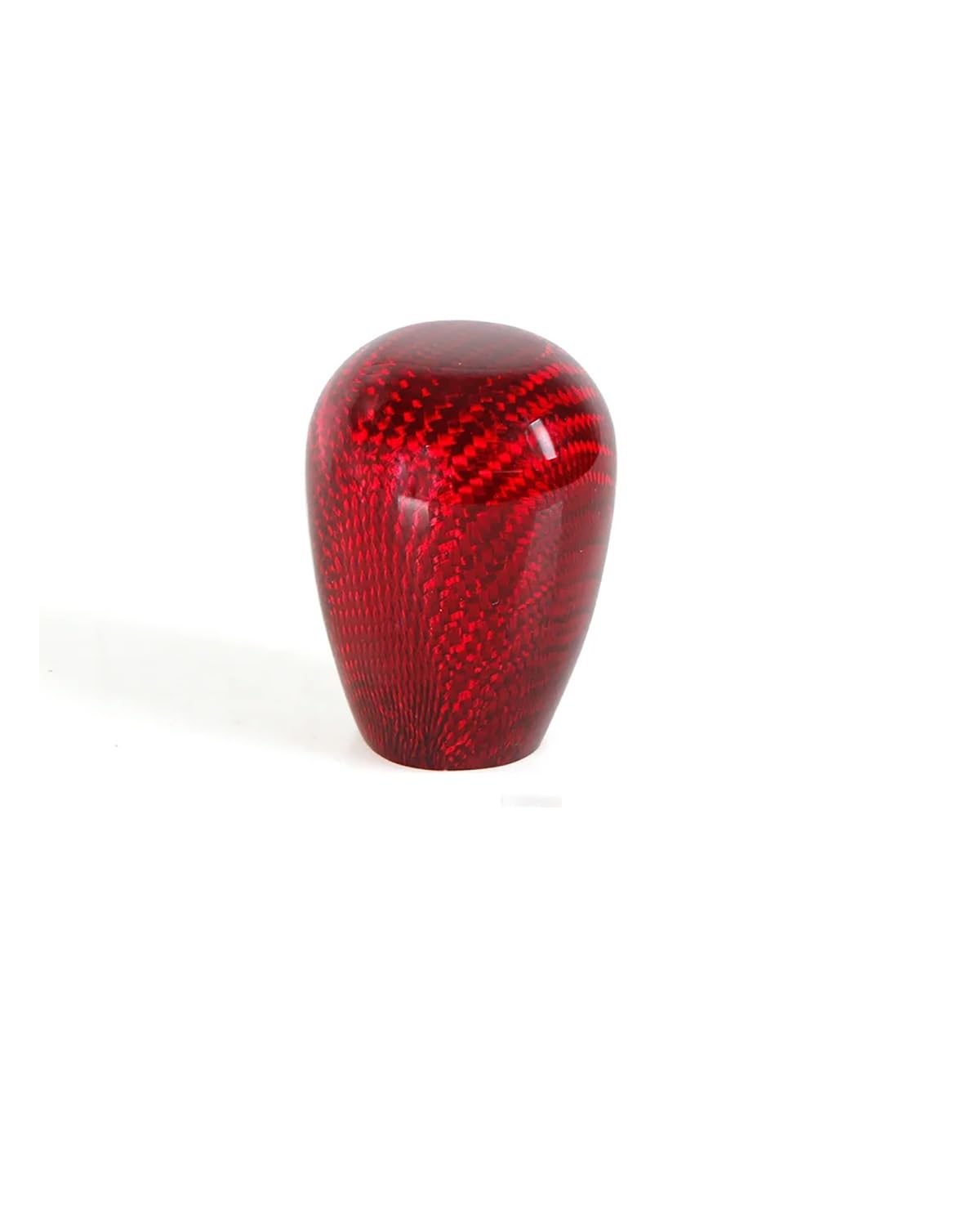 Schaltknauf Universal Oval Auto Manuelle Carbon Faser Schaltknauf Mit Adapter Getriebe Stick Kopf Shifter Hebel Knauf Shift knob(Red)