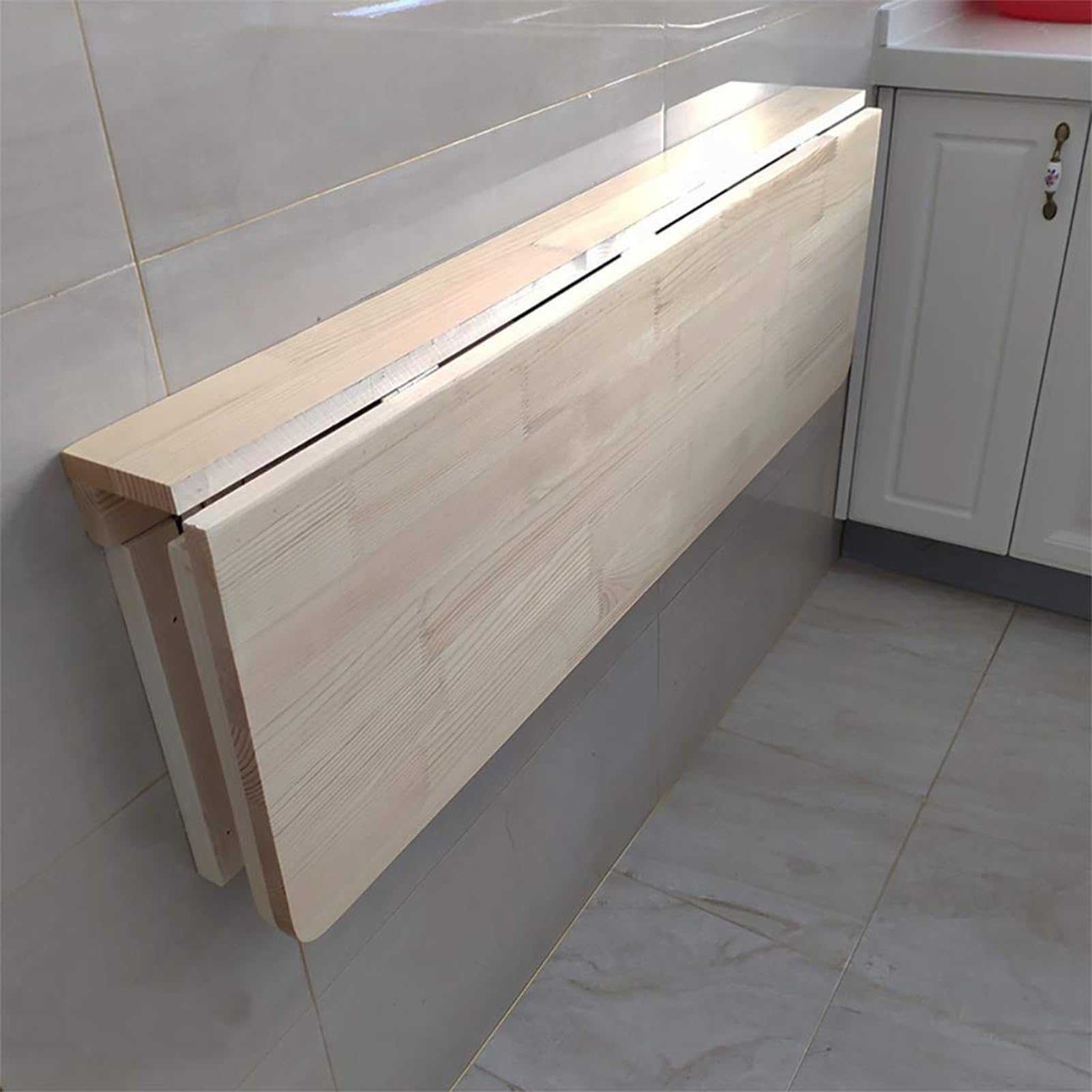 LLMMOOP An Der Wand Montierter Tisch, An Der Wand Montierter Frisiertisch, An Der Wand Klappbarer Schreibtisch Für Garage, Esstisch, Couchtisch, Beistelltisch, Computertisch (Teak,100 * 40cm)