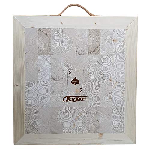 ACEJET Wooden Target Board for Throwing Knives & Small Axes & Tomahawk - Endgrain Pro - 25 inch - Square Hanging