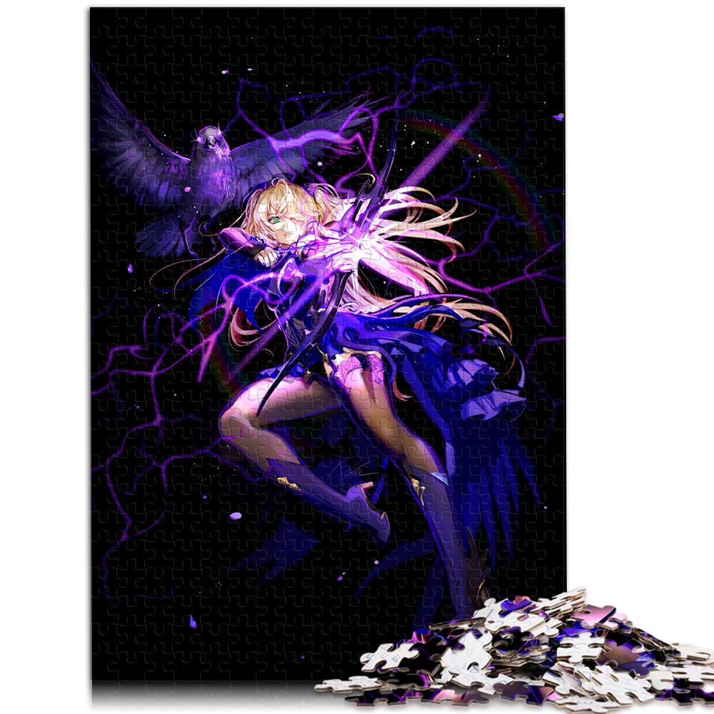 Puzzle Genshin Impact Fischl Puzzle 1000 Teile für Erwachsene Holzpuzzle Anspruchsvoll, Aber unterhaltsam und humorvoll 1000 Teile (50 x 75 cm)