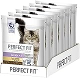 Perfect Fit Junior <1 Trockenfutter für Katzen unter 1 Jahr, 6 Beutel, 6x750g – Premium Katzenfutter trocken für Kätzchen reich an Huhn, zur Unterstüztung einer gesunden Entwicklung