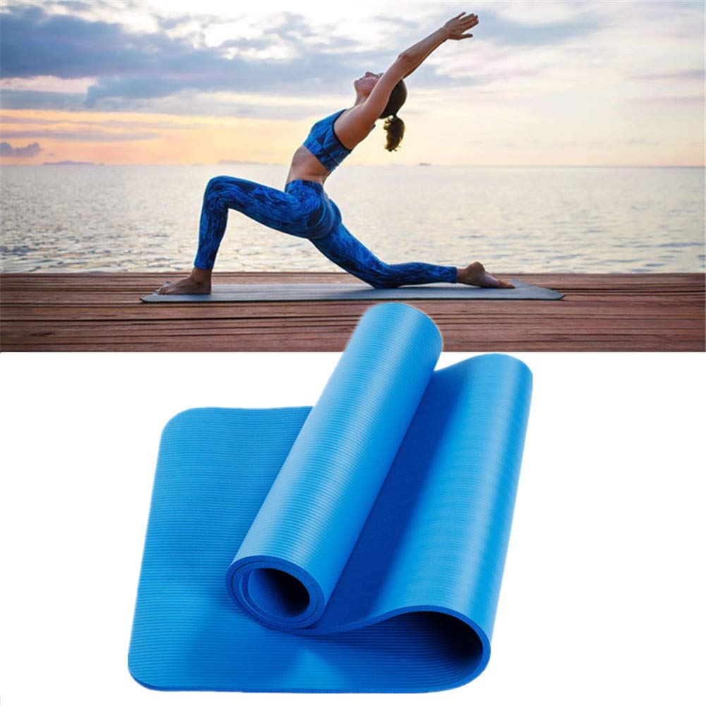 Yoga Mats Jogamatte Übungsmatte dick Trainingsmatten Yogamatten Trainingsmatten für Heimgymnastik dick Trainingsmatten für das Heim-Fitnessstudio blue,15mm