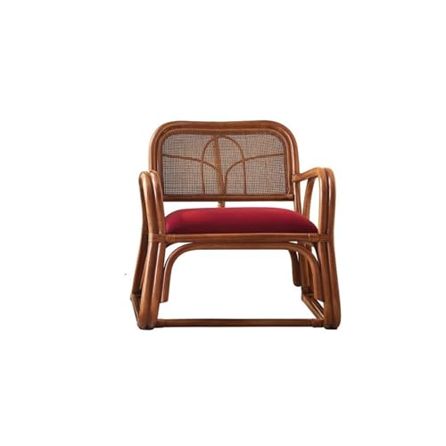 yixinzi-2024 Rattan-Akzentstuhl Rattan Chair Tea Table Balcony Single Sofa Backrest Chair Sub Vintage Rattan Armchair Sub Sessel