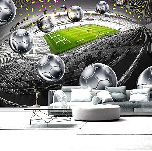 XLMING Die Kunst Des Fußballs 3D Tapete Home Dekoration Wohnzimmer Sofa Schlafzimmer Tv Hintergrund Wand-300cm×210cm