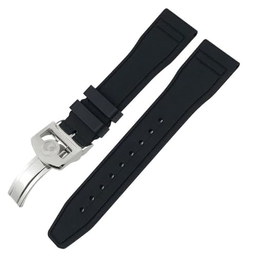 IOTUP 20 mm weiches Fluorkautschuk FKM Uhrenarmbänder 21 mm 22 mm für IWC Big Pilot Portofino Uhrenarmbandwerkzeuge aus Naturkautschuk, 20 mm, Achat