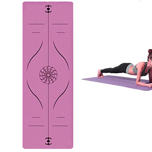 Yoga Matte Jogamatte Trainingsmatten für Heimgymnastik dick Yoga Mat Dick Trainingsmatten für das Heim-Fitnessstudio Trainingsmat pink,positionline