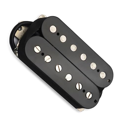 Schwarze E-Gitarre, Humbucker-Steg-Tonabnehmer, exquisite Teile, weiße Kupferbasis Single-Coil-Tonabnehmer