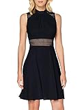 Vera Mont Damen Cocktailkleid mit Spitzeneinsatz Night Sky,38