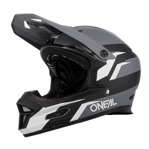 O'NEAL | Mountainbike-Helmet | MTB Downhill | Nach Sicherheitsnorm EN1078, Ventilationsöffnungen für Luftstrom & Kühlung, ABS Außenschale | Fury Helmet Stage | Erwachsene | Gray/Black | Größe S