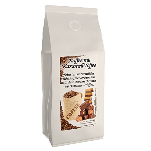 Aromakaffee - aromatisierter Kaffee Karamell, 6 x 500 g g ganze Bohne frisch von uns geröstet