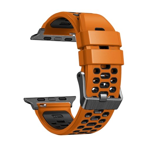 IOTUP FKM Gummi-Uhrenarmband für Apple Watch Ultra 1, 2, 49 mm, Ersatz-Uhrenzubehör, Armband 9, 8, 7, 6, 5, 4, SE-Serie, 45 mm, 44 mm, 42 mm, 49 mm, Achat