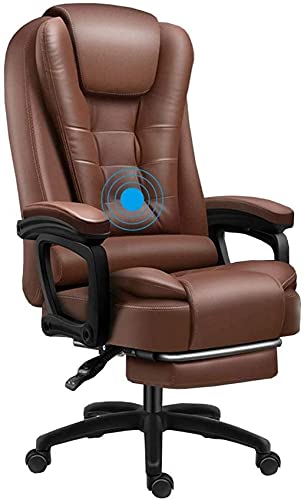 Sonnenliegen, Executive-Drehstuhl für Computer, hohe Rückenlehne, ergonomisches Design, 150 kg Belastung, Massage-PU-Liegestuhl, Kippmechanismus mit Fußstütze, für Home-Office-Möbel erforderlich