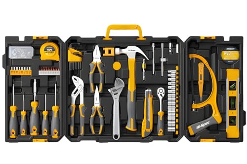 Hi-Spec 113-tlg Werkzeugkoffer Set - Für Heimwerker, Handwerker, Studenten und Anfänger. Ein gefüllter Werkzeugkoffer mit den am meisten benötigten Werkzeugen.