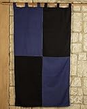 MYTHOLON Große blau/schwarz Standarte, Banner, Fahne aus Baumwoll, mit Schlaufen, 160cm x 75cm, Mittelalter, LARP, Rollenspiele