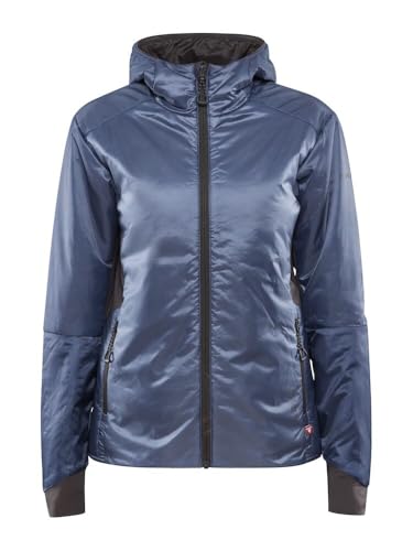 Craft ADV EXPLORE LIGHTWEIGHT | Leichte Jacke Damen XXL | Flow | Packbare Outdoorjacke Damen | PrimaLoft-Isolierung | 2 Reißverschlusstaschen | Kapuze | Stretcheinsätze | Wanderjacke Damen