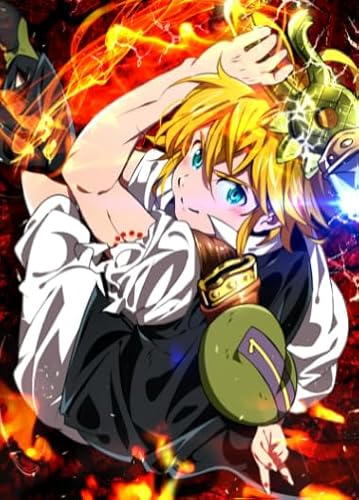 Hfmquisutron Jigsaw Puzzle 1000 Stücke Abenteuer Animation Charakter Meliodas Poster Holz Geeignet Für Familie Zusammen Zu Spielen Rg165Sm