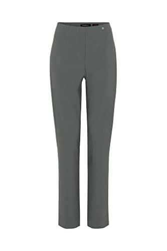 Robell Style Marie- Kurzgröße - Stoffhose Damen high Waist - Damenhose Power Stretch - Bengaline Stoff Hose mit Schlitz am Saum - Bitte eine Größe Kleiner bestellen