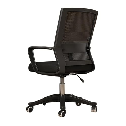 Bürostuhl Ergonomischer Schreibtischstuhl fürs Büro, ergonomischer, mittelhoher Netzrücken, rollender Arbeitsdrehstuhl, bequeme Lordosenstütze for Zuhause, Schlafzimmer, Arbeitszimmer, Wohnheim, Stude