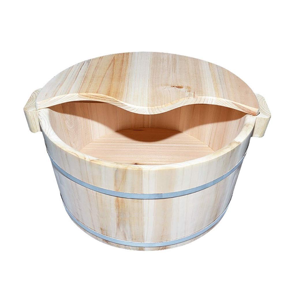 JHDDP3 Foot Bath Fussbadewanne Mit Massage Eimer aus Holz Saunakübel aus Holz Massage Fußbadekübel Saunawanne/Fußwanne Sauna Aufgusseimer Saunaeimer (Size : B)