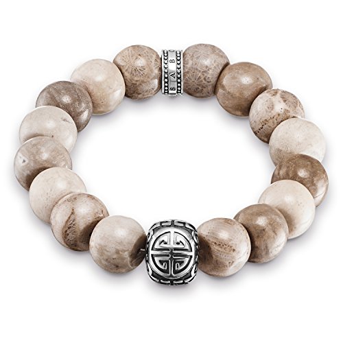 THOMAS SABO Unisex Armband Ethno Power Bracelet Braun 925er Sterlingsilber, Geschwärzt A1577-353-16